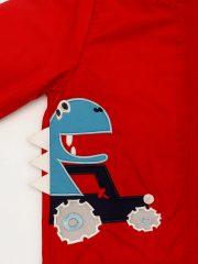 Dino Driver Erkek Çocuk Yağmurluk - Kırmızı
