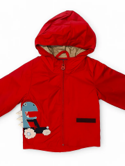 Dino Driver Erkek Çocuk Yağmurluk - Kırmızı