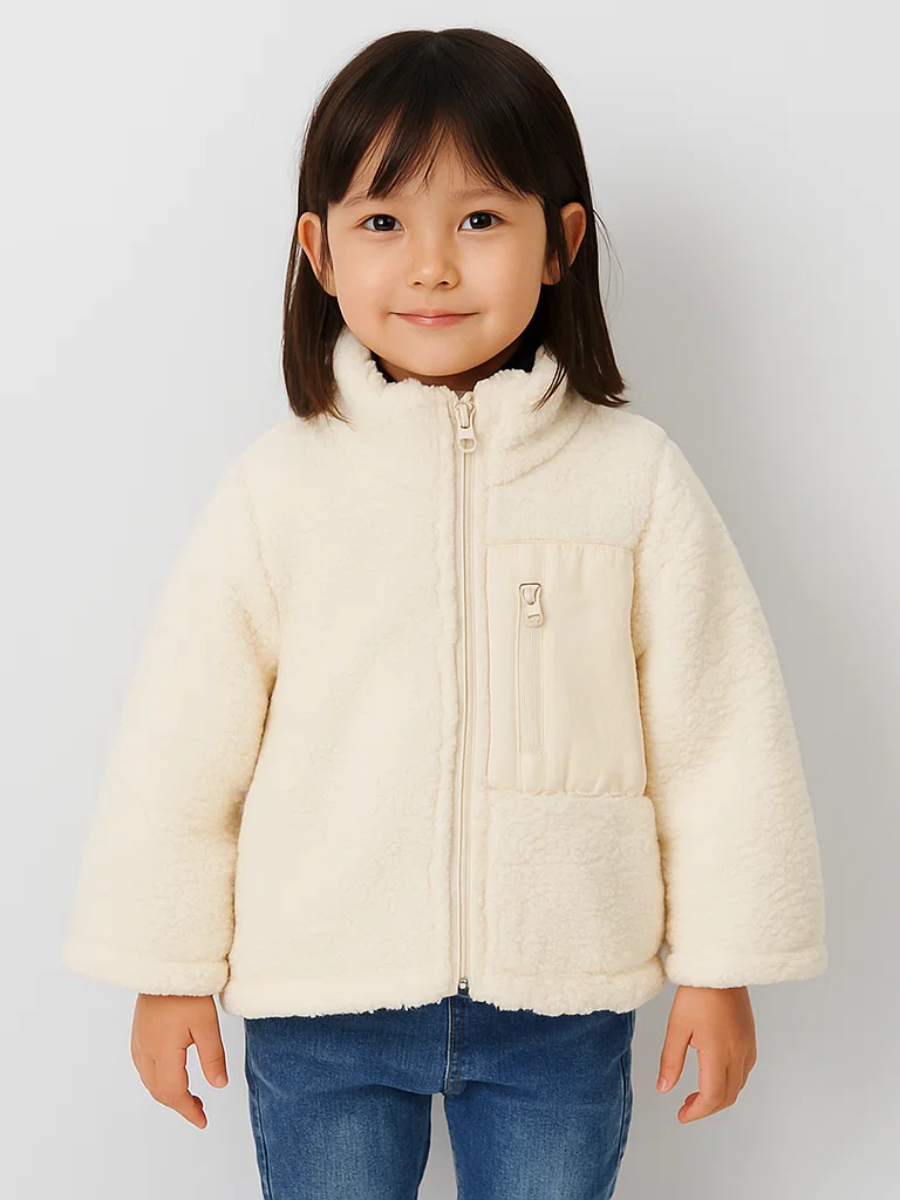 Misty Puff Çocuk Polar Mont - Ekru