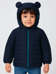 Mini Fluff Erkek Çocuk Puffer Mont - Lacivert