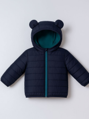 Mini Fluff Erkek Çocuk Puffer Mont - Lacivert