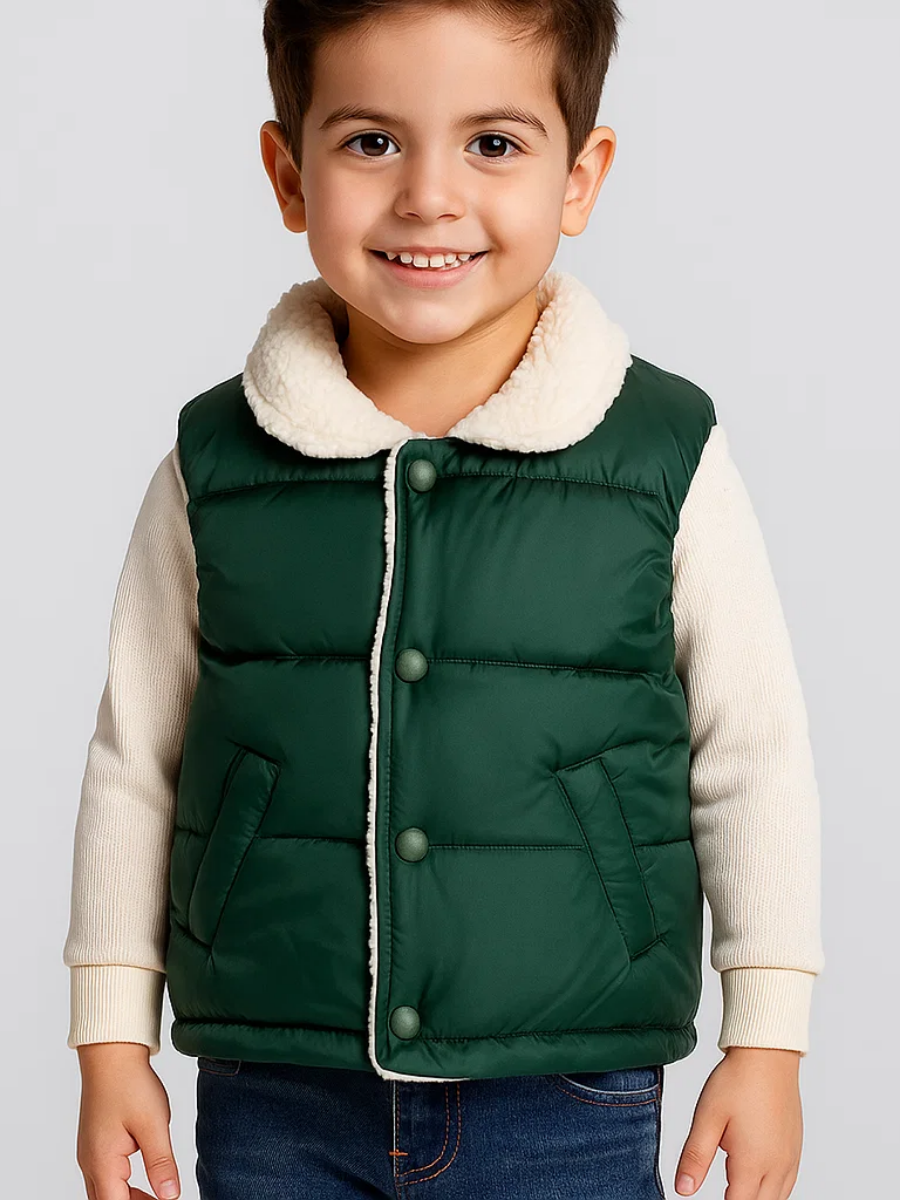 Mini Layers Erkek Çocuk Yelek - Yeşil