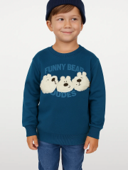 Bear Buddies Erkek Çocuk Sweatshirt - Mavi