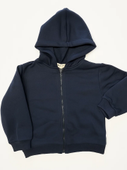 Zip-Up Unisex Çocuk Sweatshirt - Lacivert
