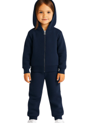 Zip-Up Unisex Çocuk Sweatshirt - Lacivert