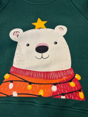 Bear Hug Unisex Çocuk Sweatshirt - Yeşil
