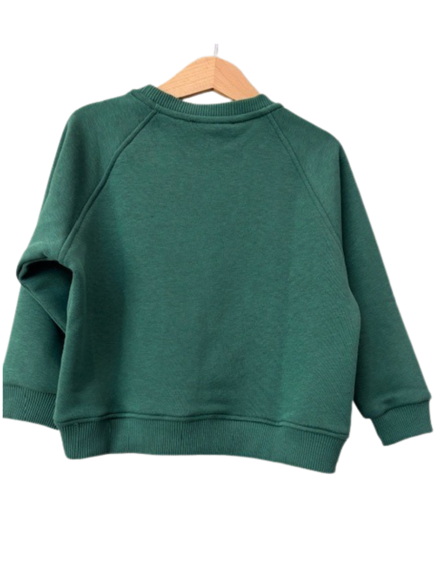 Bear Hug Unisex Çocuk Sweatshirt - Yeşil