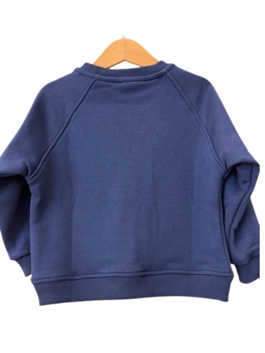 Star Print Unisex Sweatshirt - Lacivert