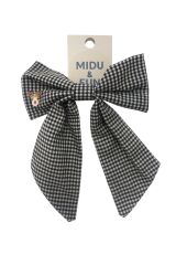 Mini Chic Fiyonklu Saç Aksesuarı - Siyah/Beyaz